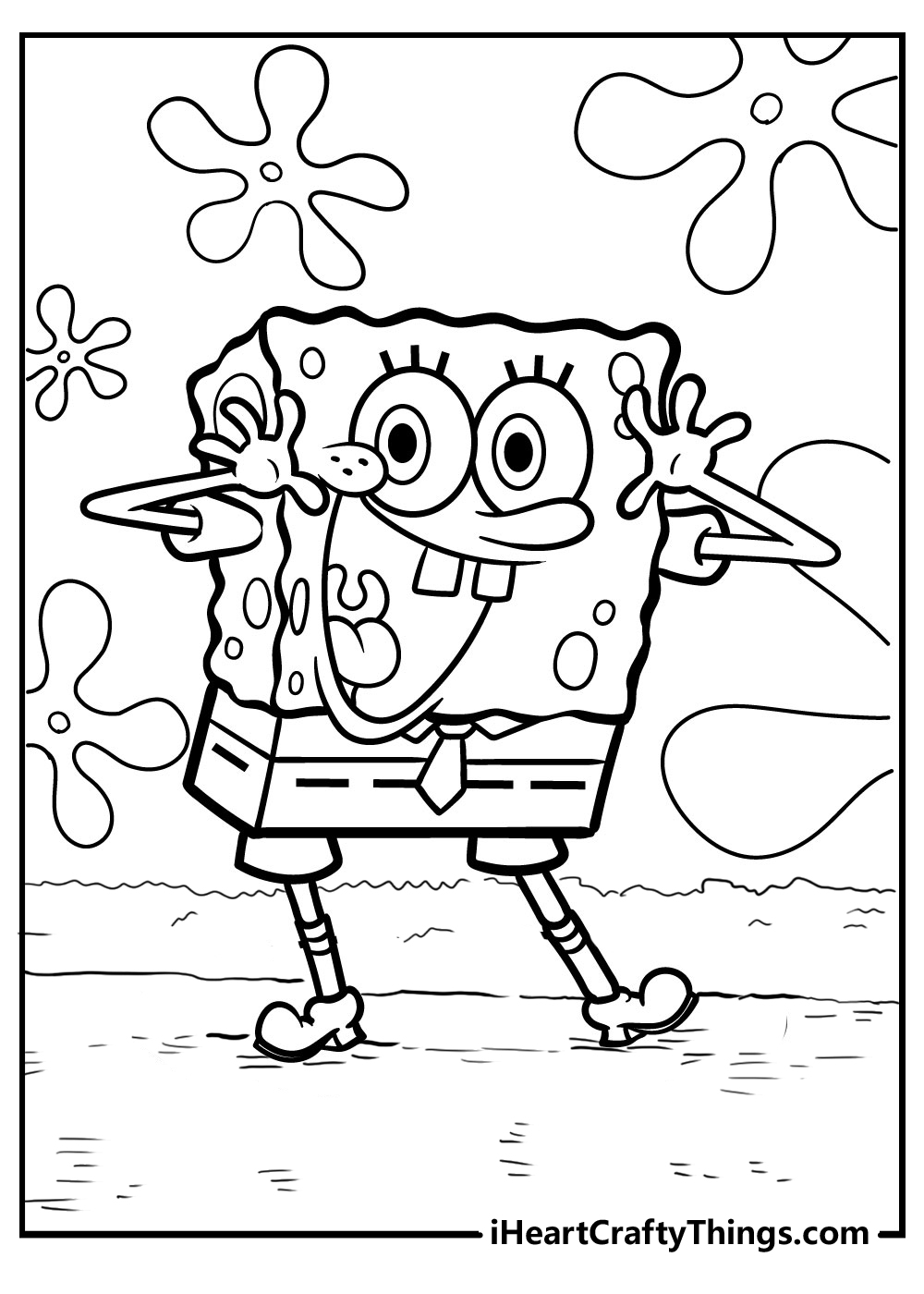 spongebob fun coloring pages