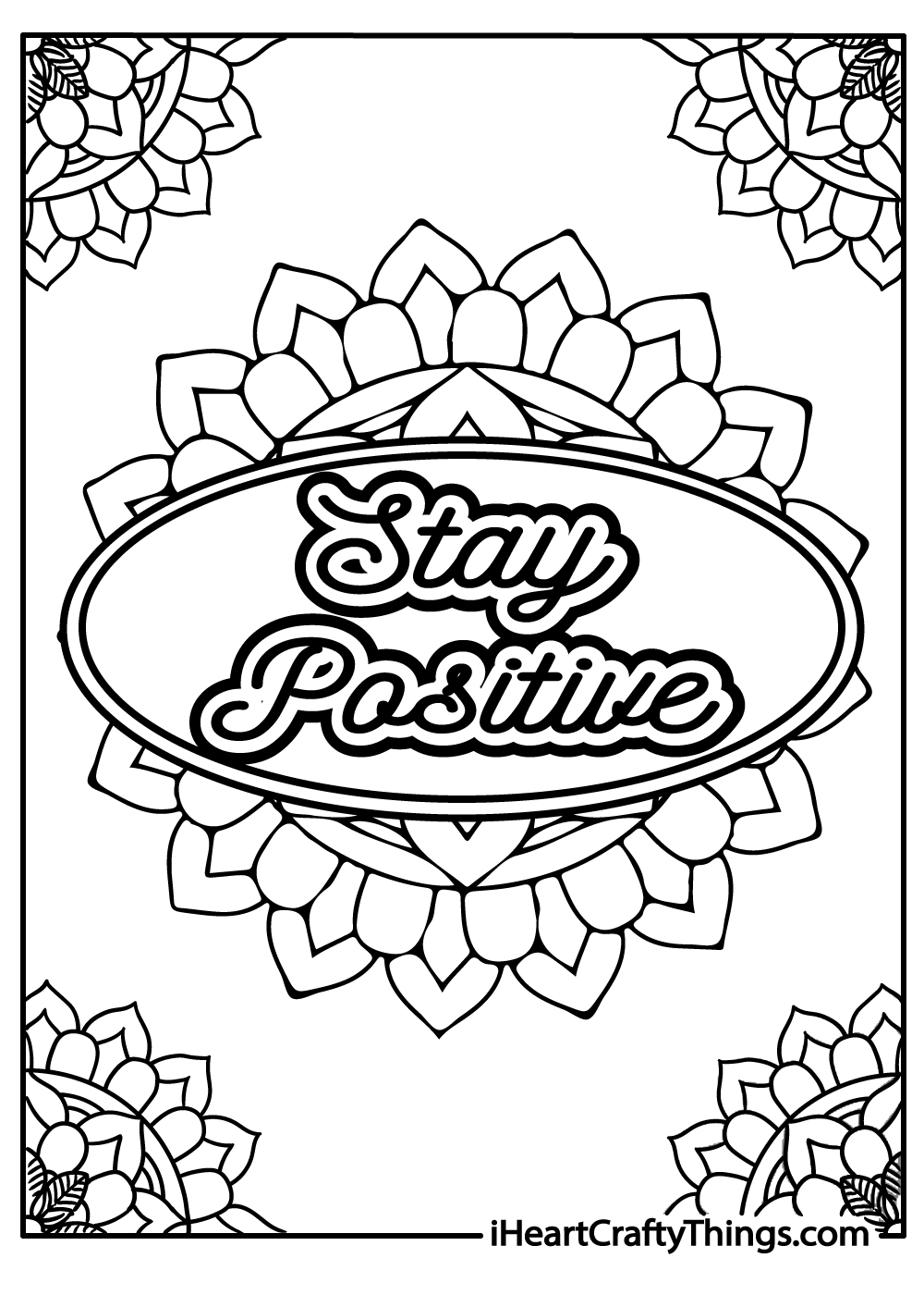stay positive coloring pages