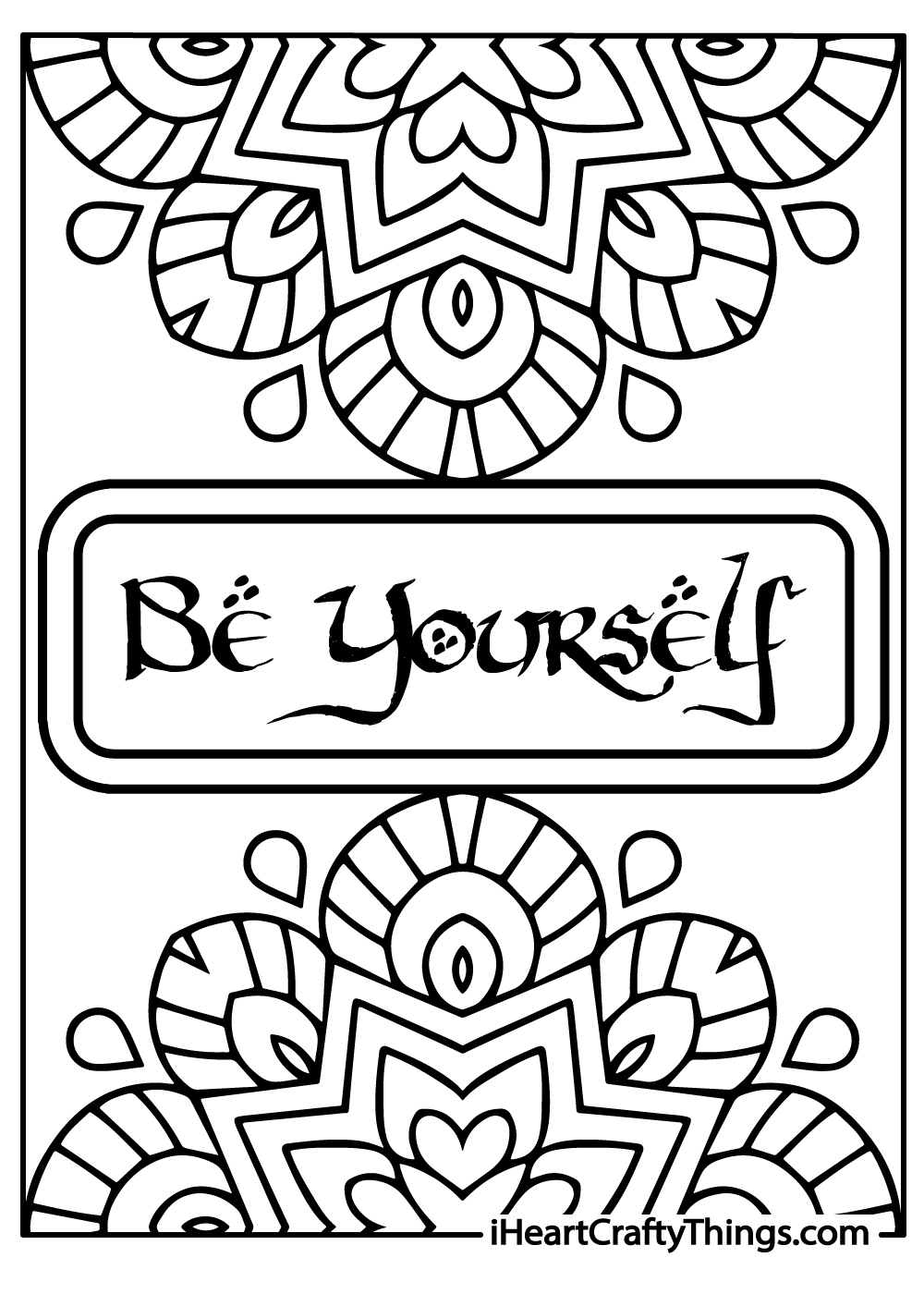 be yourself coloring pages