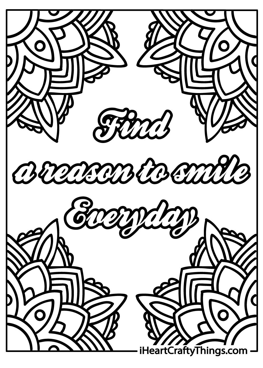 find a reason to smile coloring pages