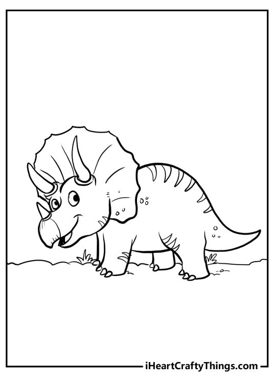 Triceratops Coloring Pages (100% Free Printables)