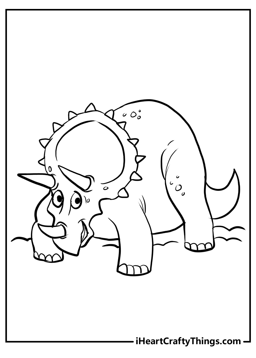 Original Triceratops Coloring Pages