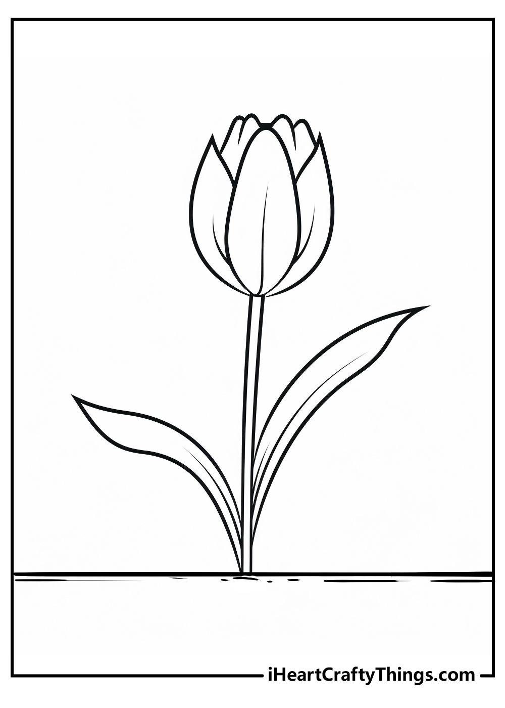 original tulip coloring pages