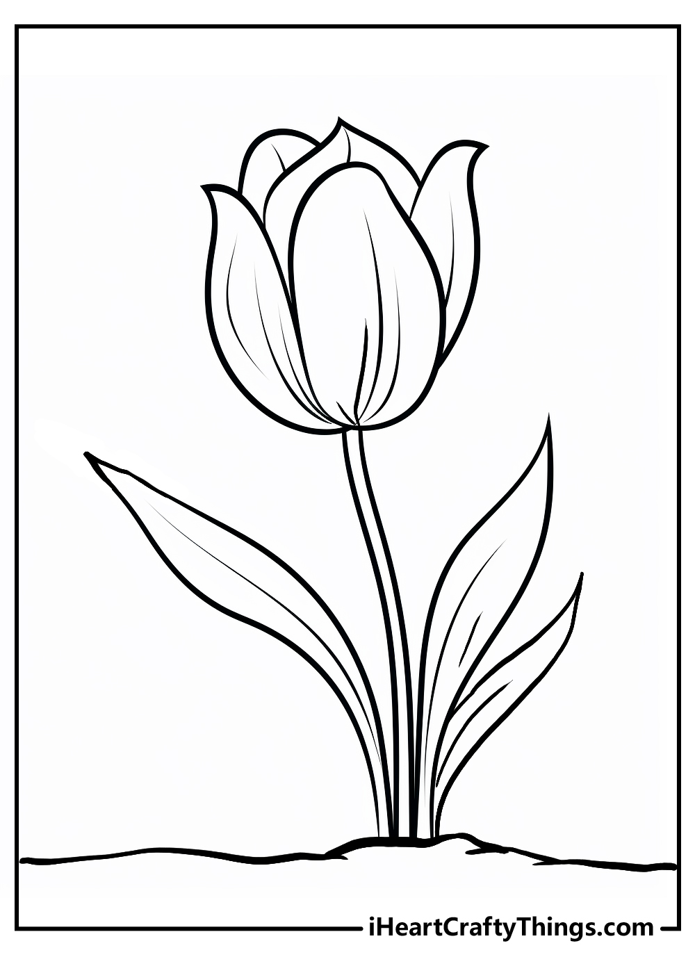 tulip coloring sheet free download