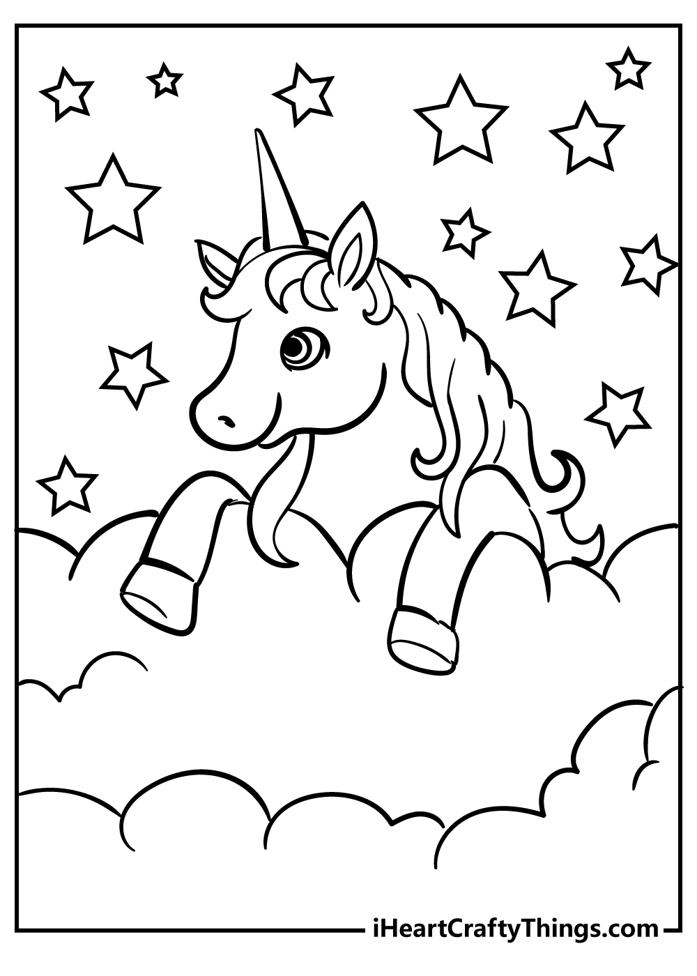 unicorn coloring page free printable