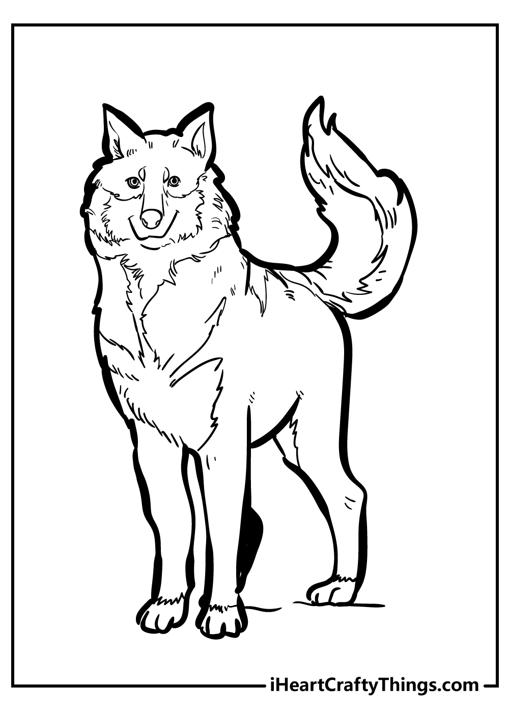 Wolf coloring pages for preschoolers free printable