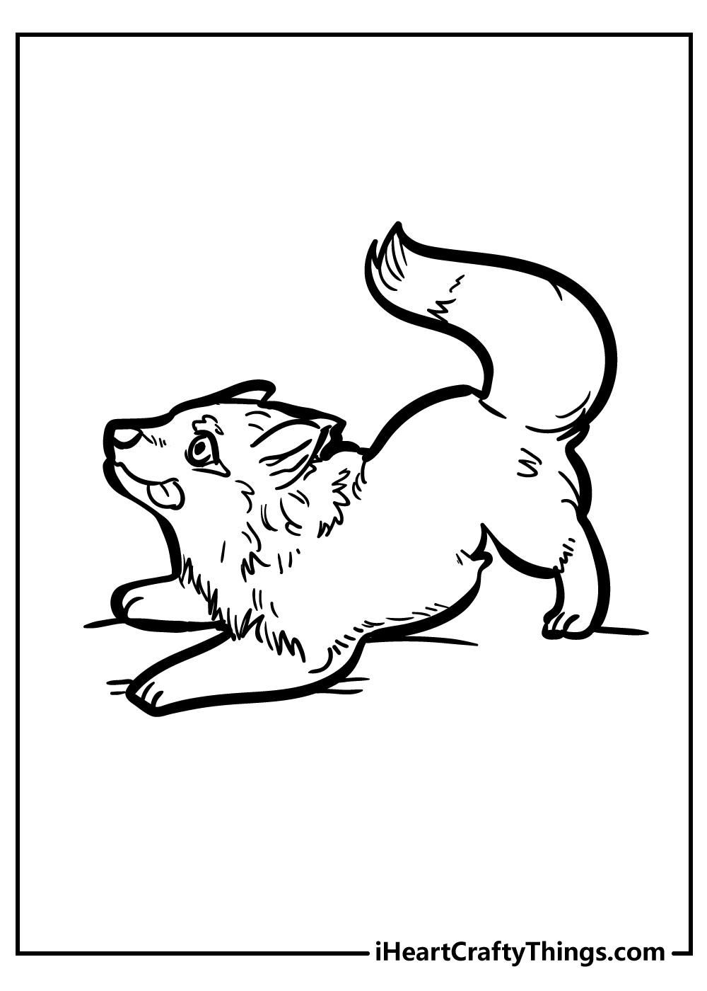 Wolf coloring sheet for children free download