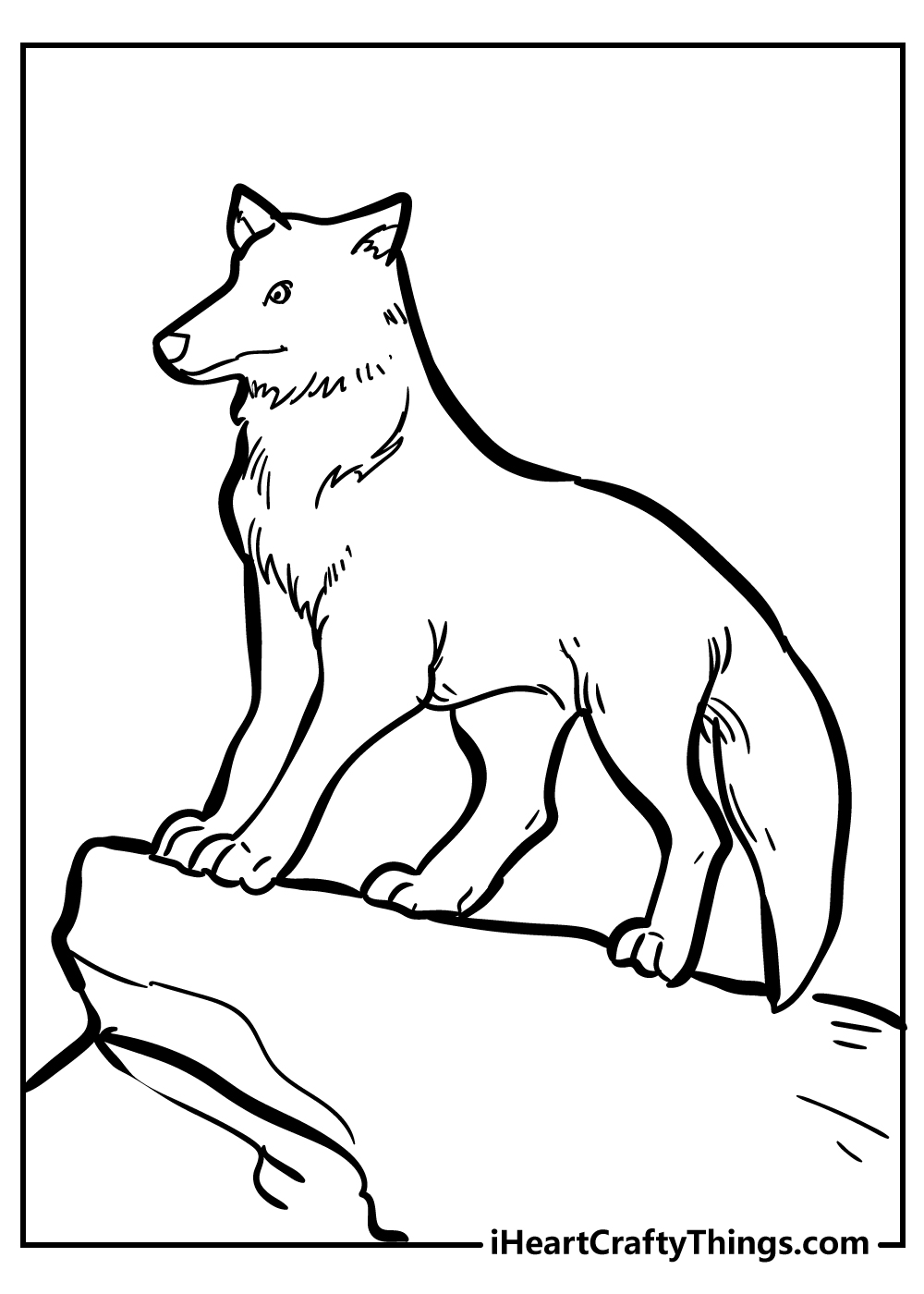 Wolf coloring sheet for children free download