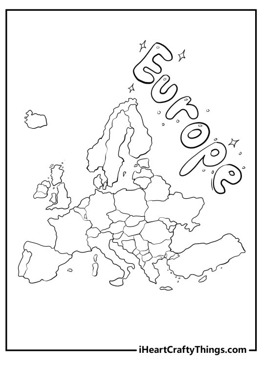 World Map Coloring Pages (100% Free Printables)