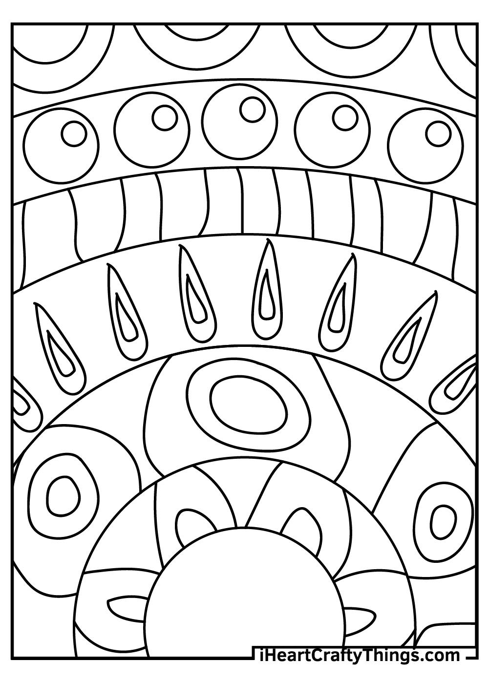 abstract art coloring page