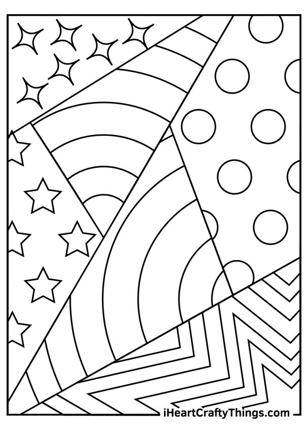 Abstract Coloring Pages (100% Free Printables)