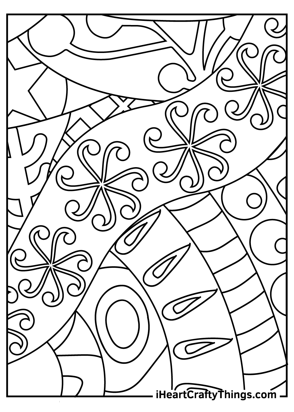 free printable abstract coloring pages for adults