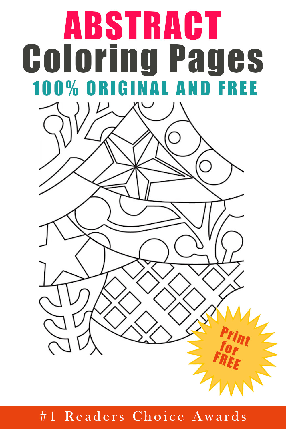 original and free abstract coloring pages