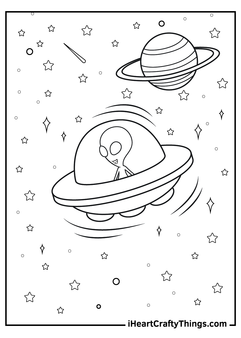 alien coloring pages for preschoolers