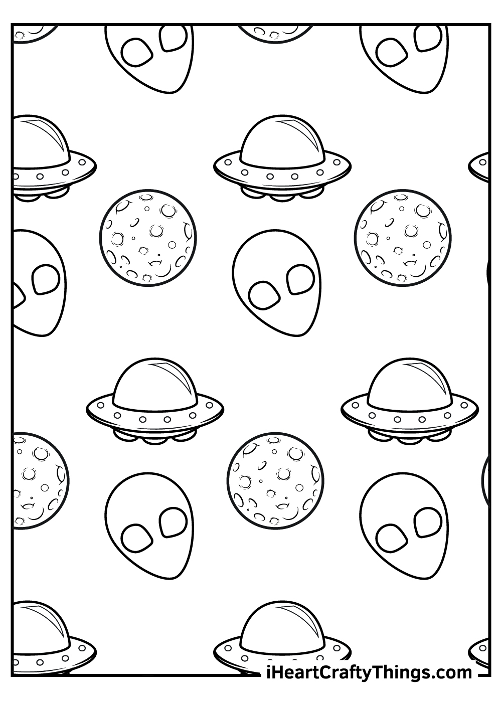 alien coloring pages for preschoolers