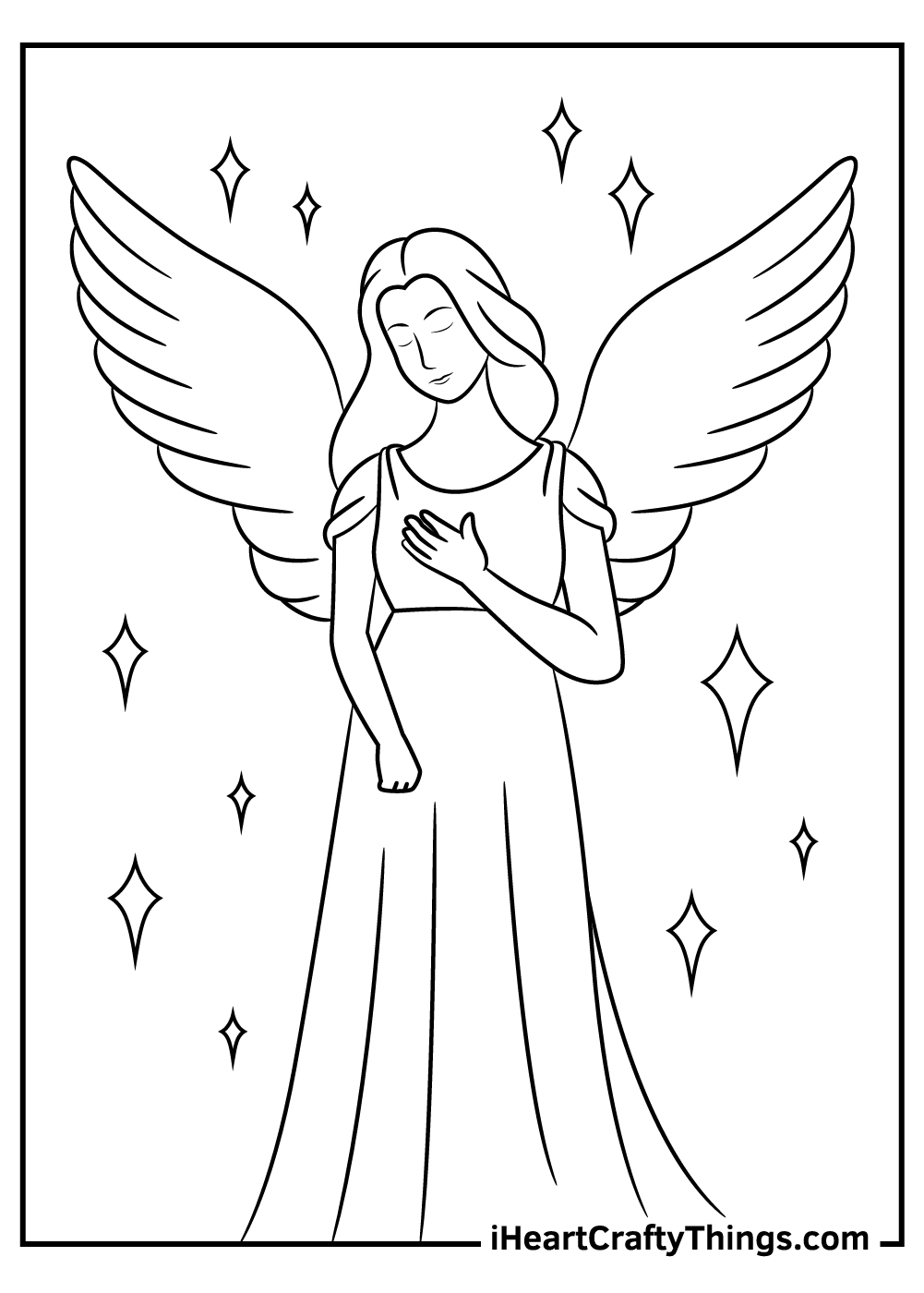 cute angel coloring pages