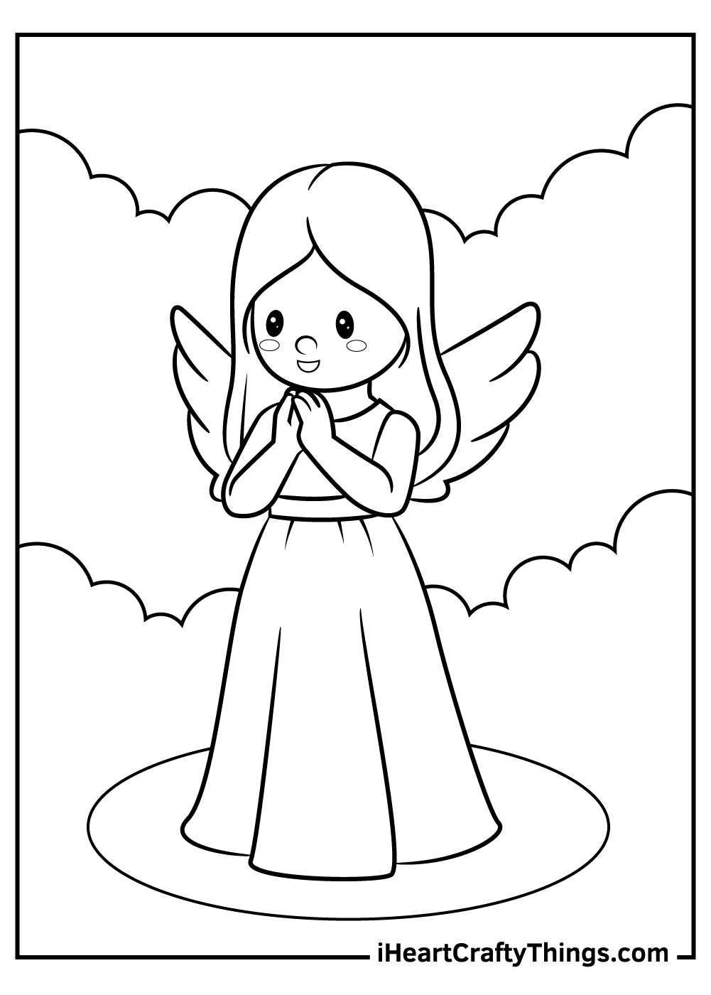 angel drawings for kids with color