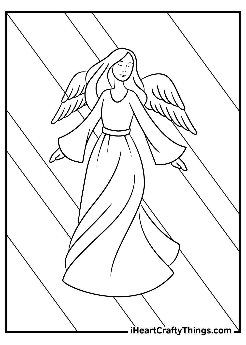 angel coloring pages for christmas