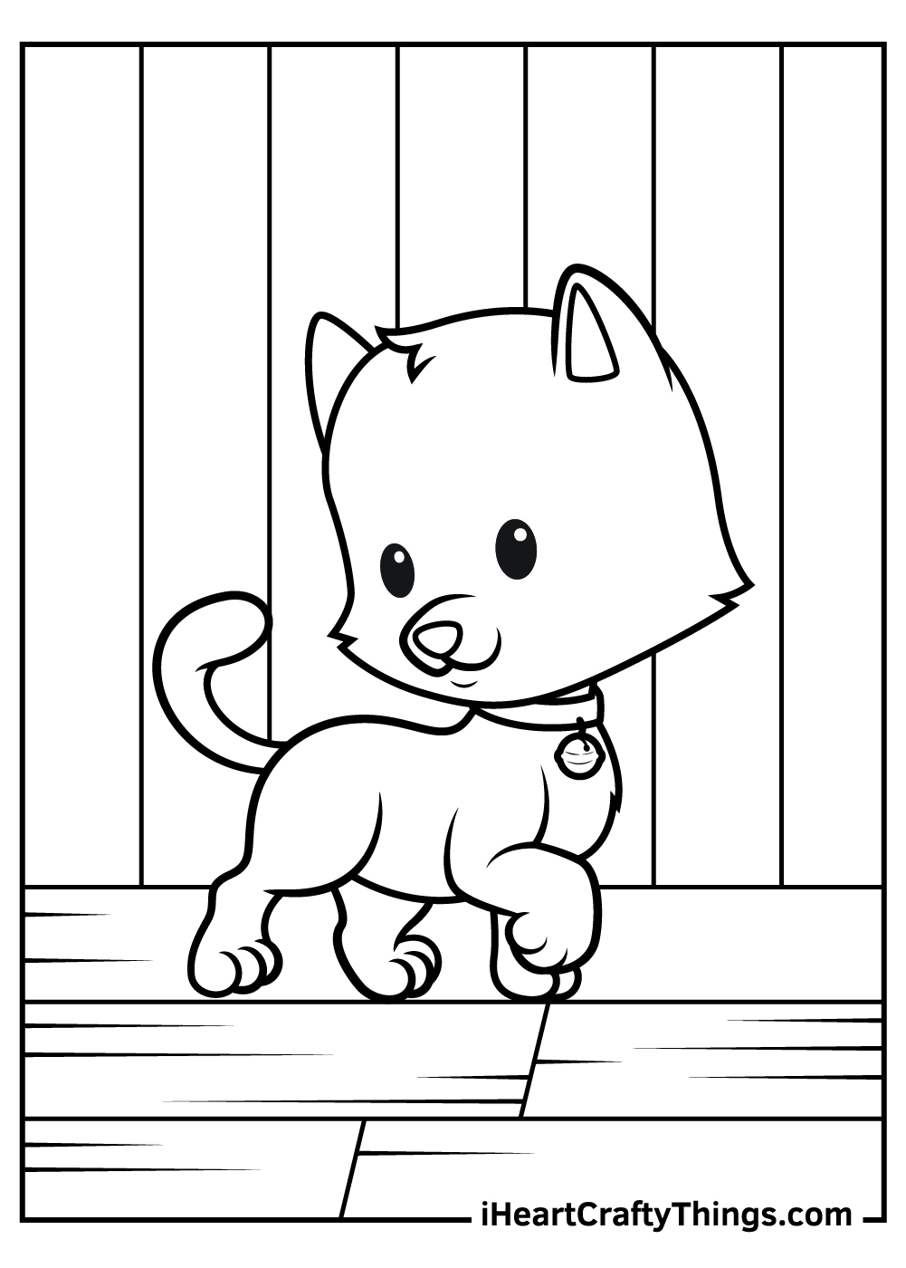 cute kitten coloring pages free printable