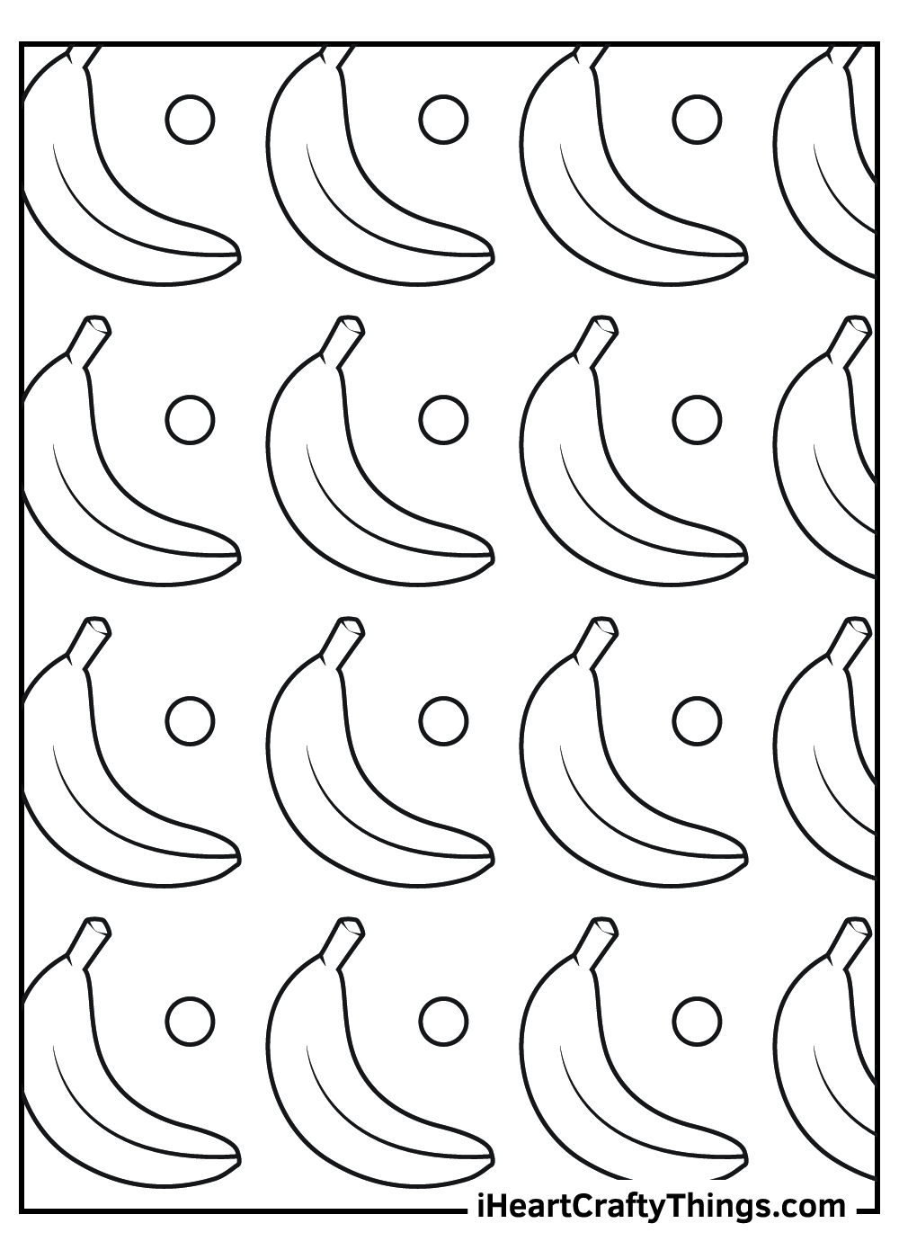 images of bananas coloring pages 