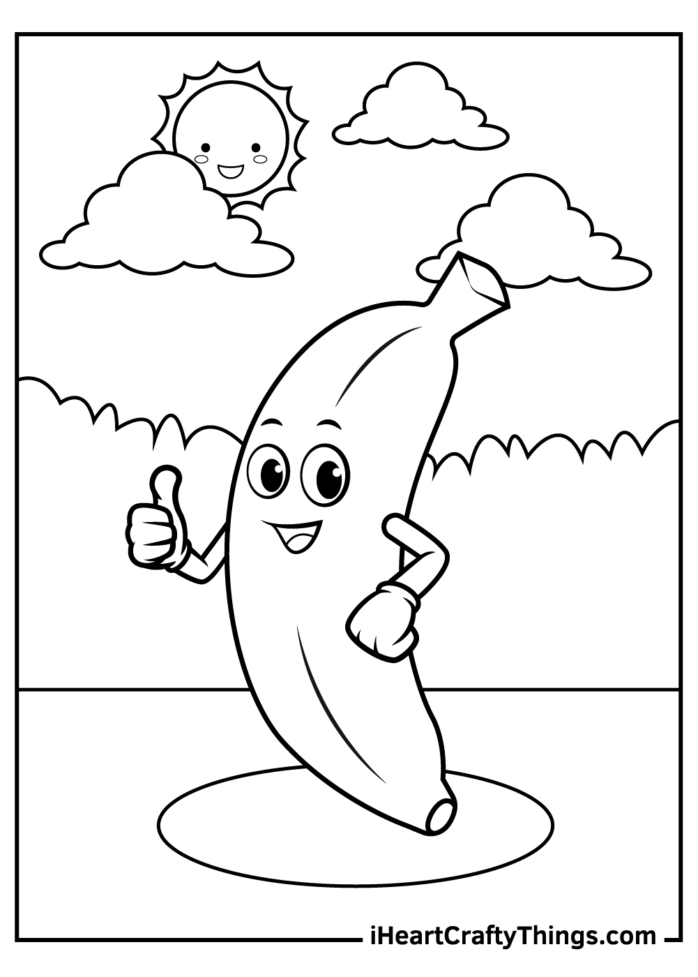 Banana Coloring Page