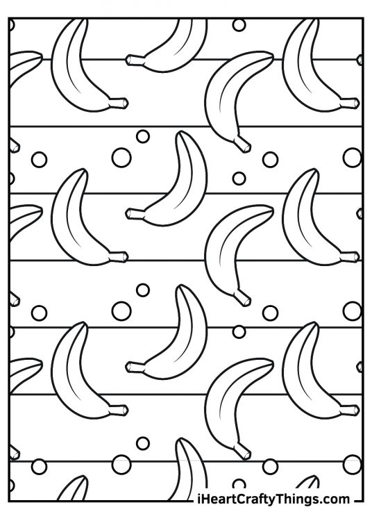 Bananas coloring pages
