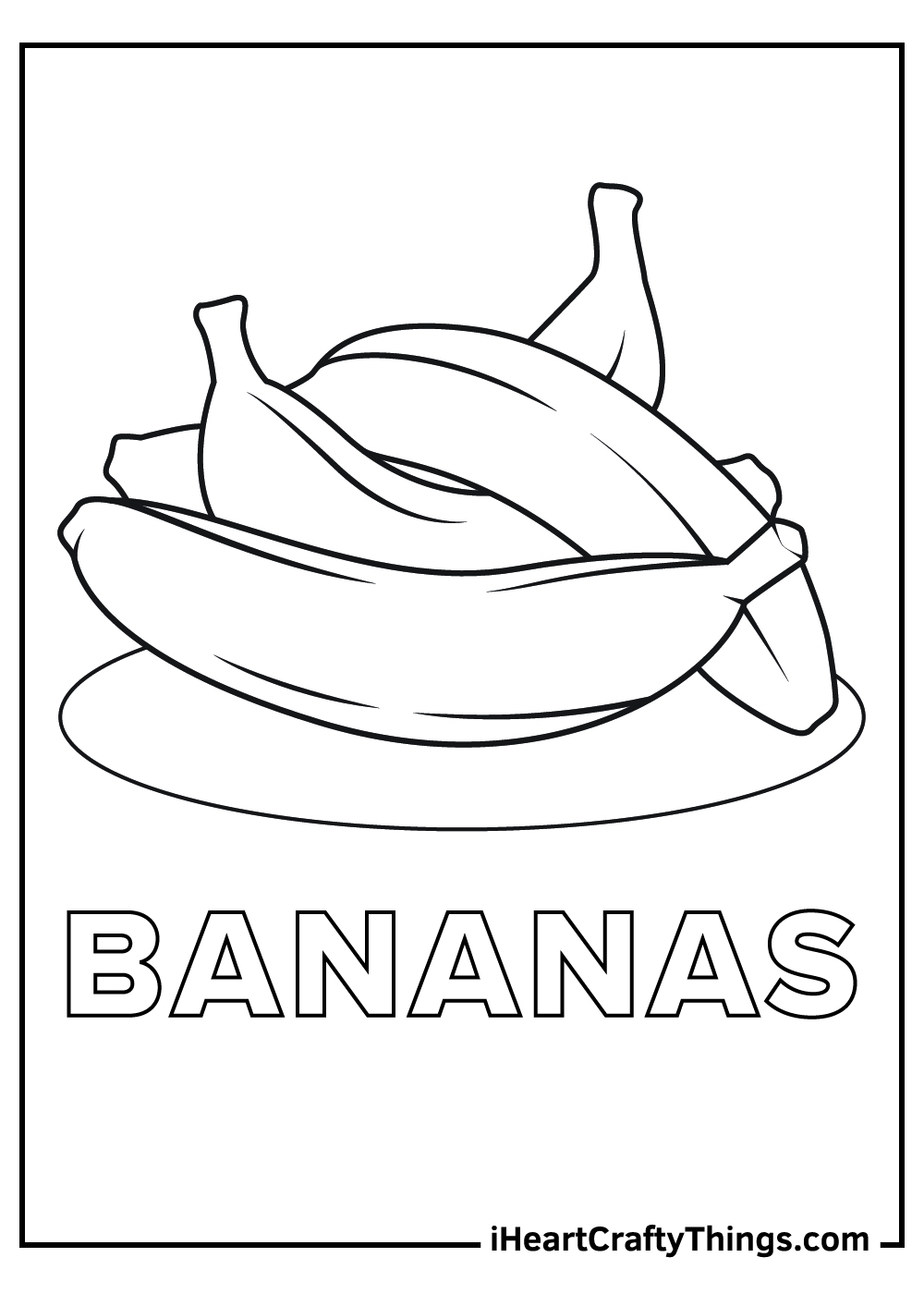 banana coloring page