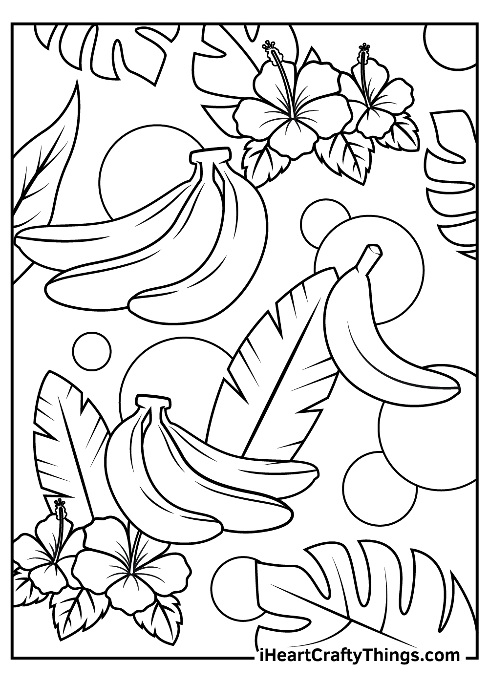 banana fruit coloring pages free