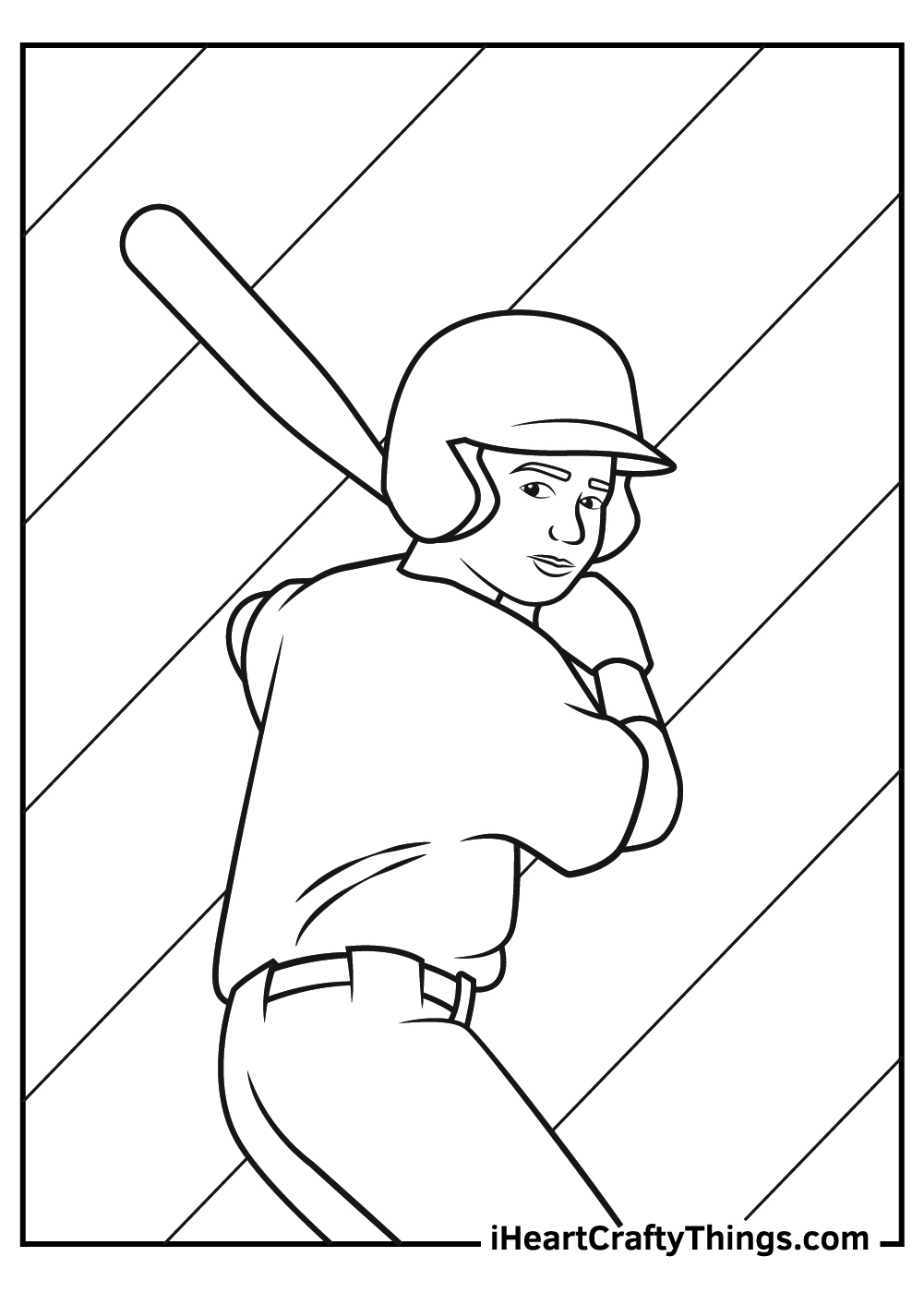 baseball player coloring pages