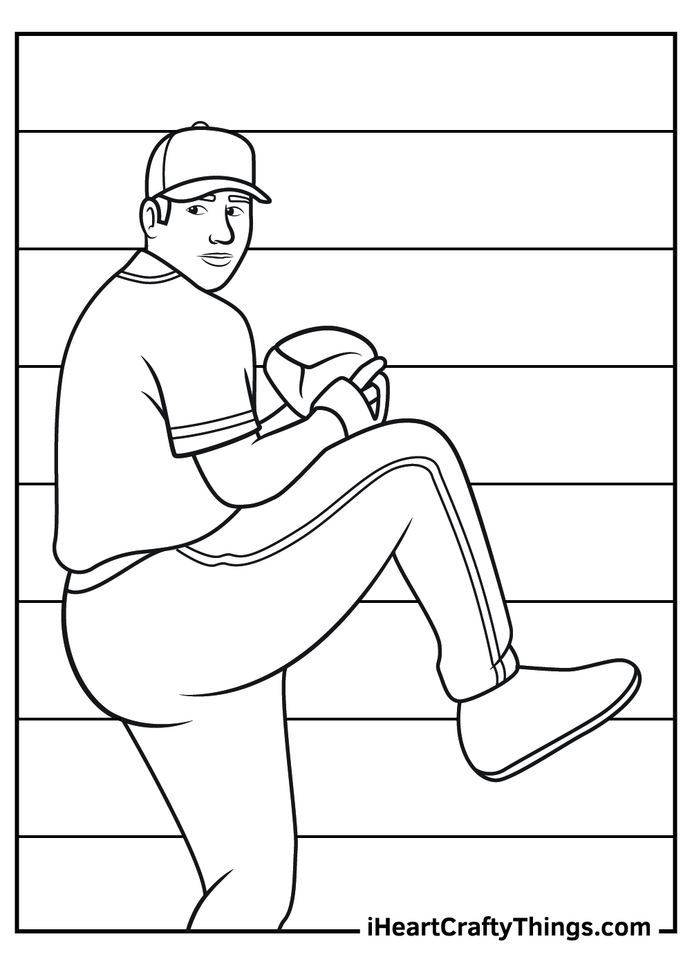 Free MLB Baseball Coloring Sheet