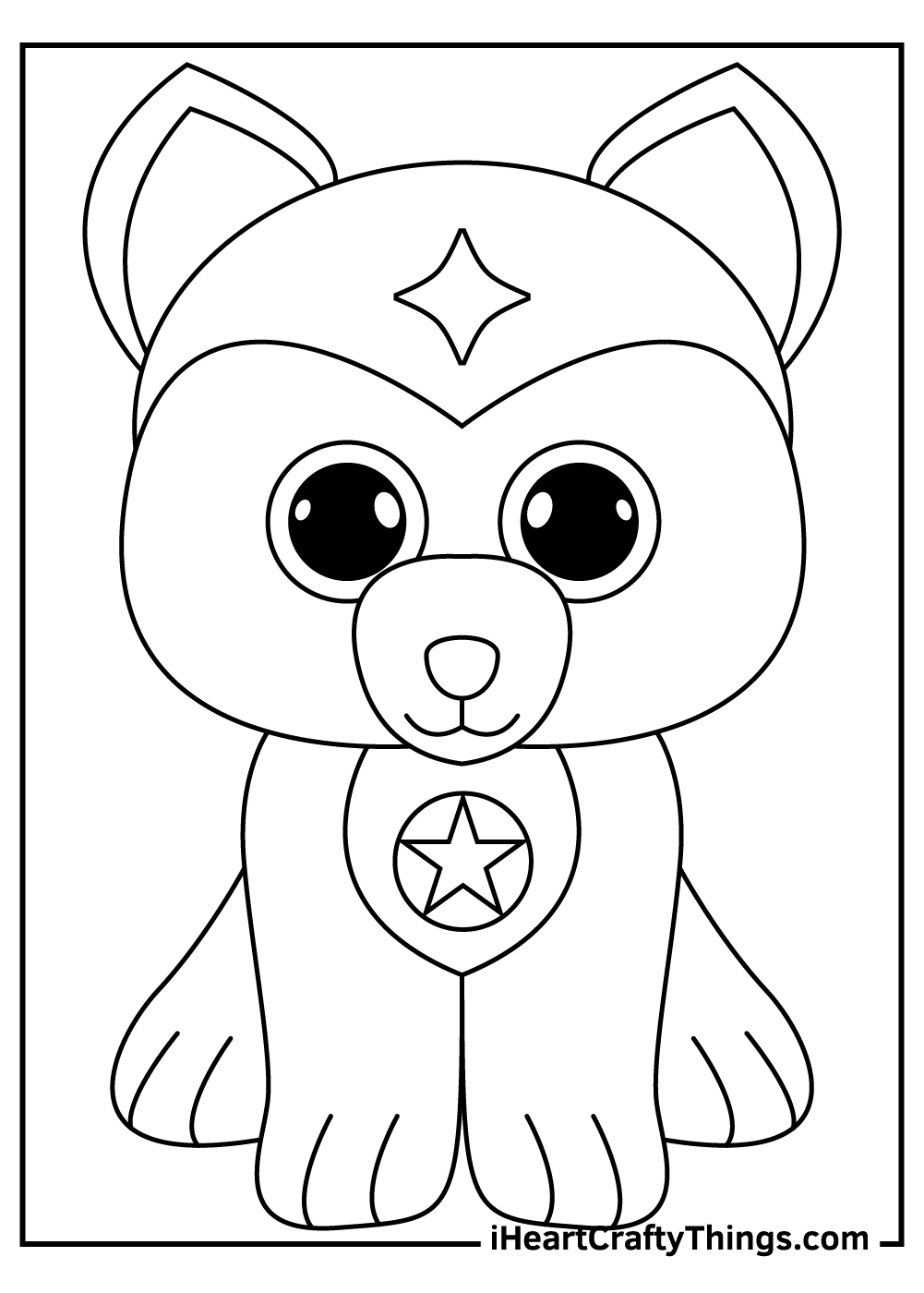 free printable beanie boo coloring pages