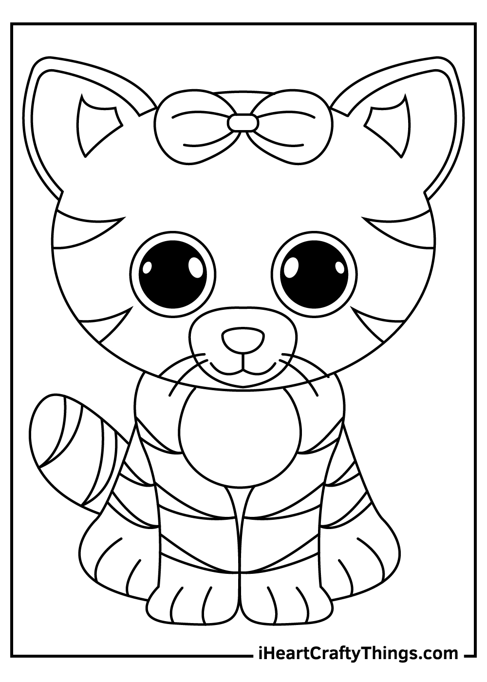 tiger beanie boos coloring pages free printables