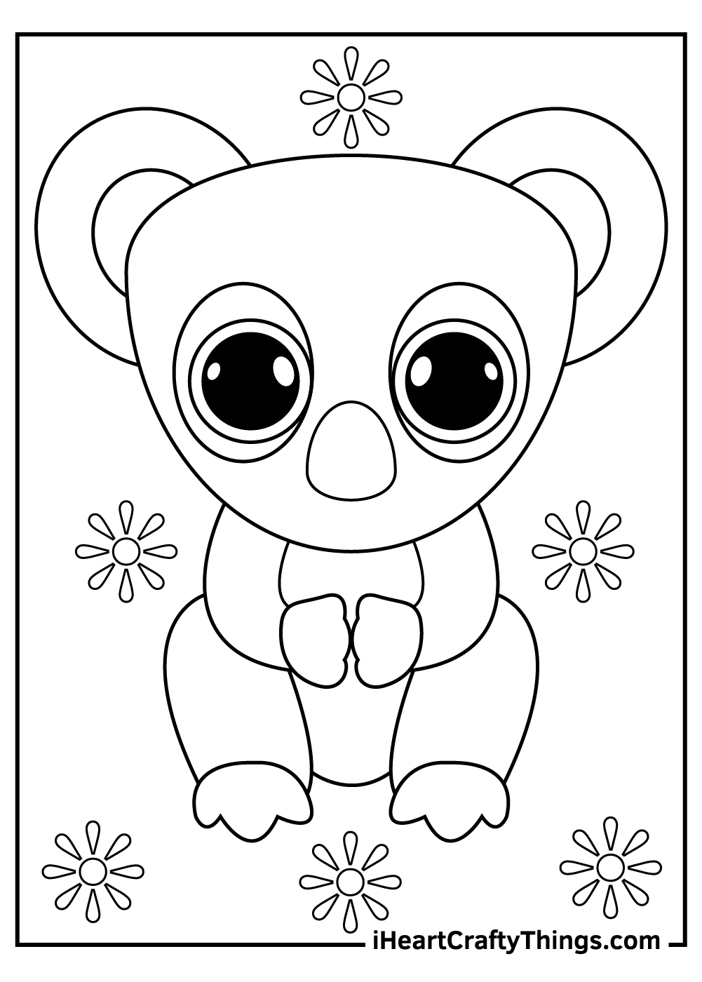 koala beanie boos coloring pages free printables