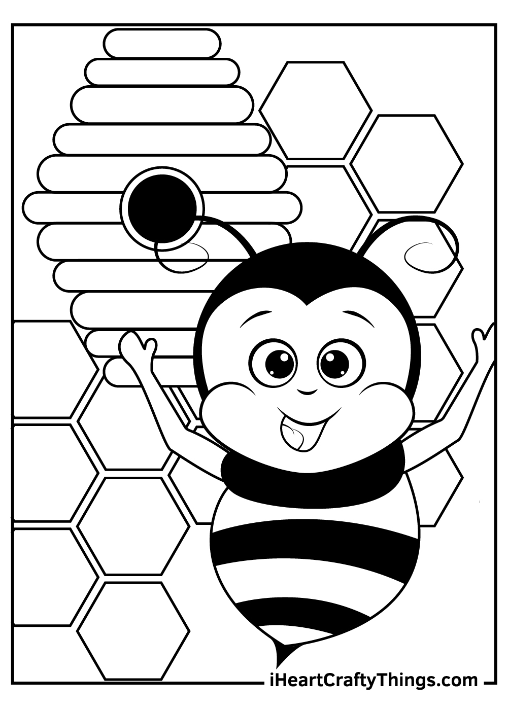 cute bumble bee coloring pages