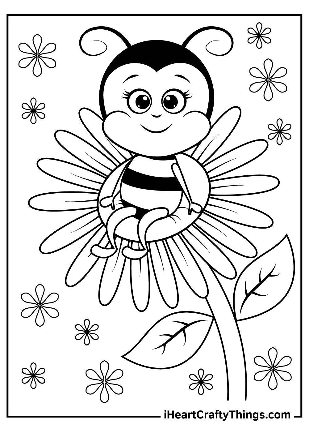 cute bee coloring pages