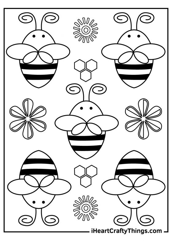 20 Bee Coloring Pages (100% Free Printables)