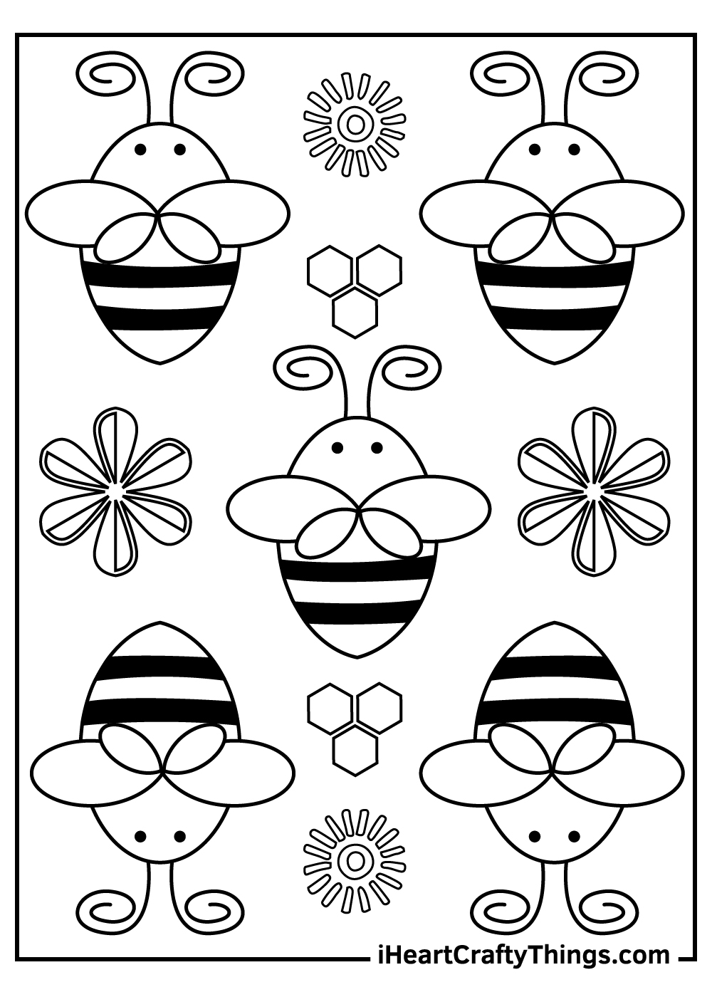 coloring pages og bees