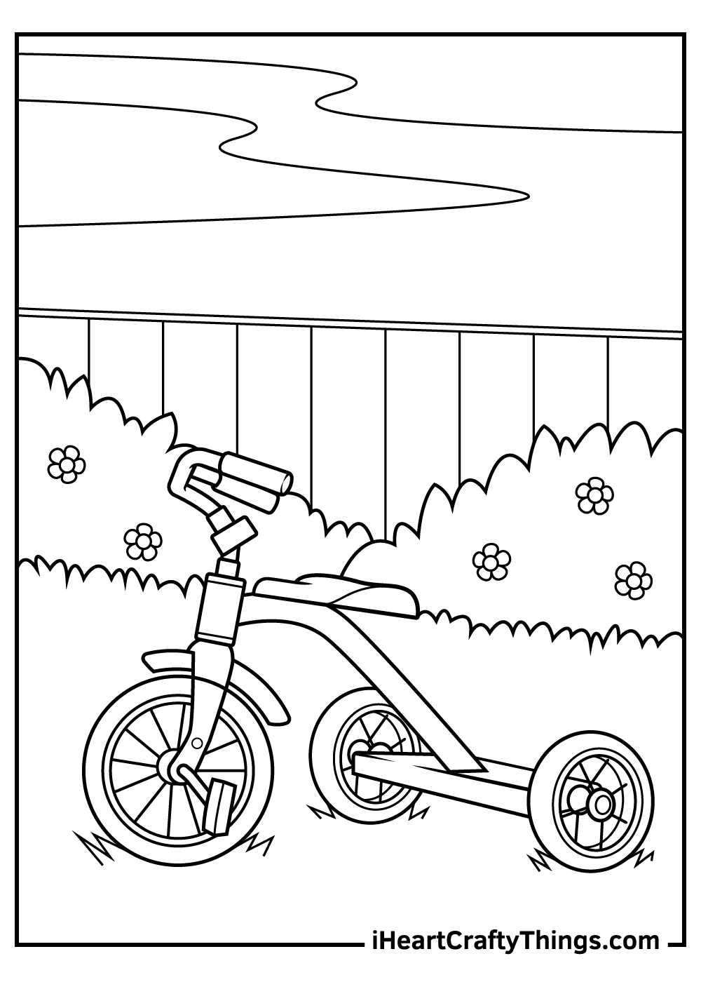 tricycle coloring pages