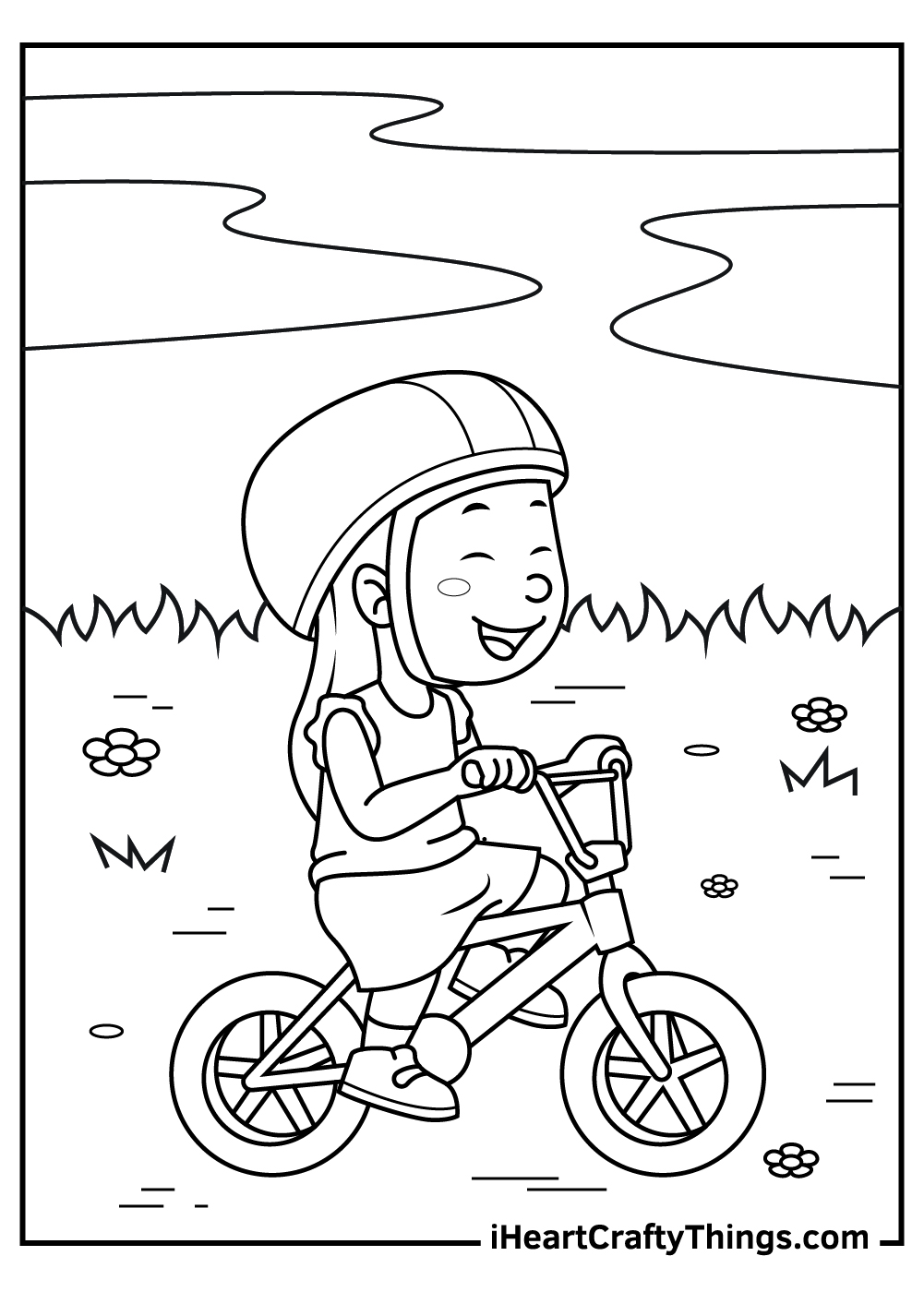 bike safety coloring pages