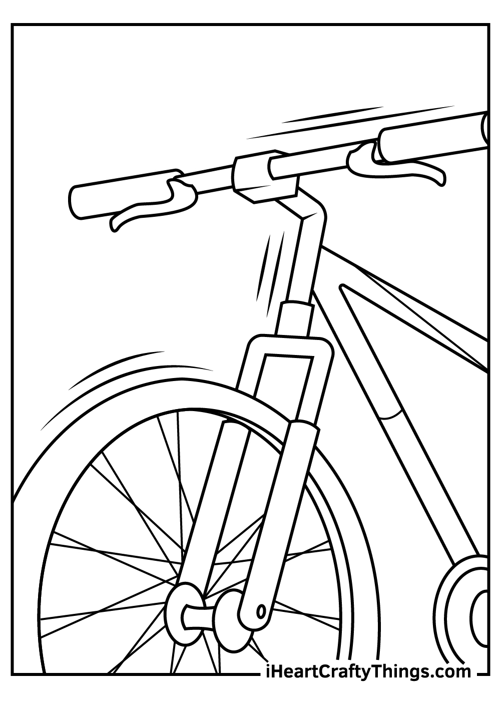 bicycle coloring pages preschool