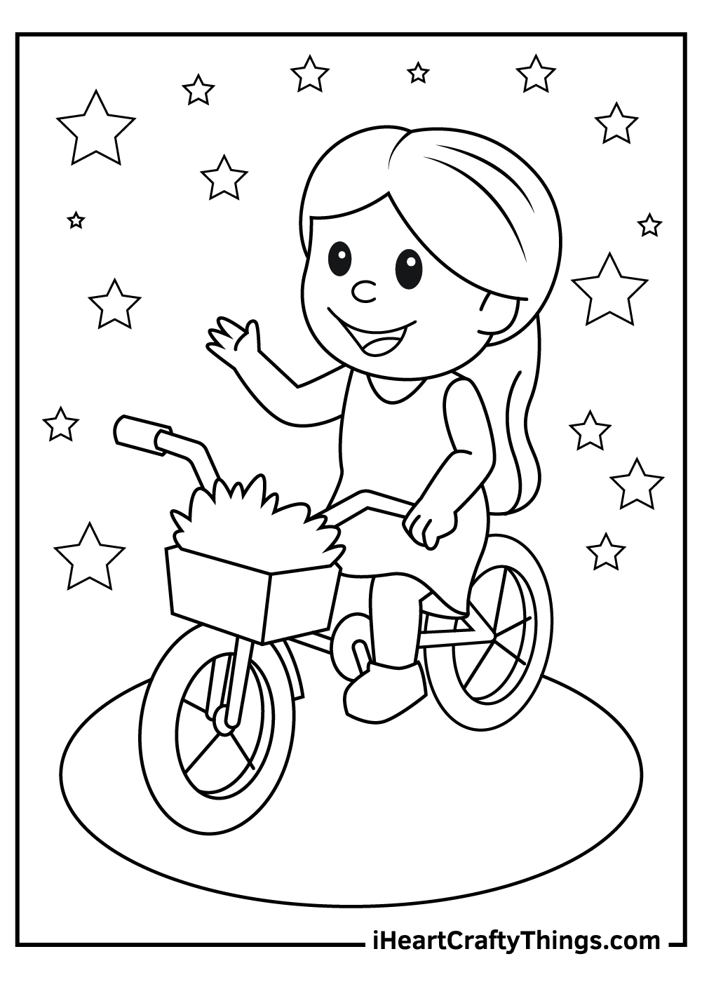 bicycle coloring pages preschool