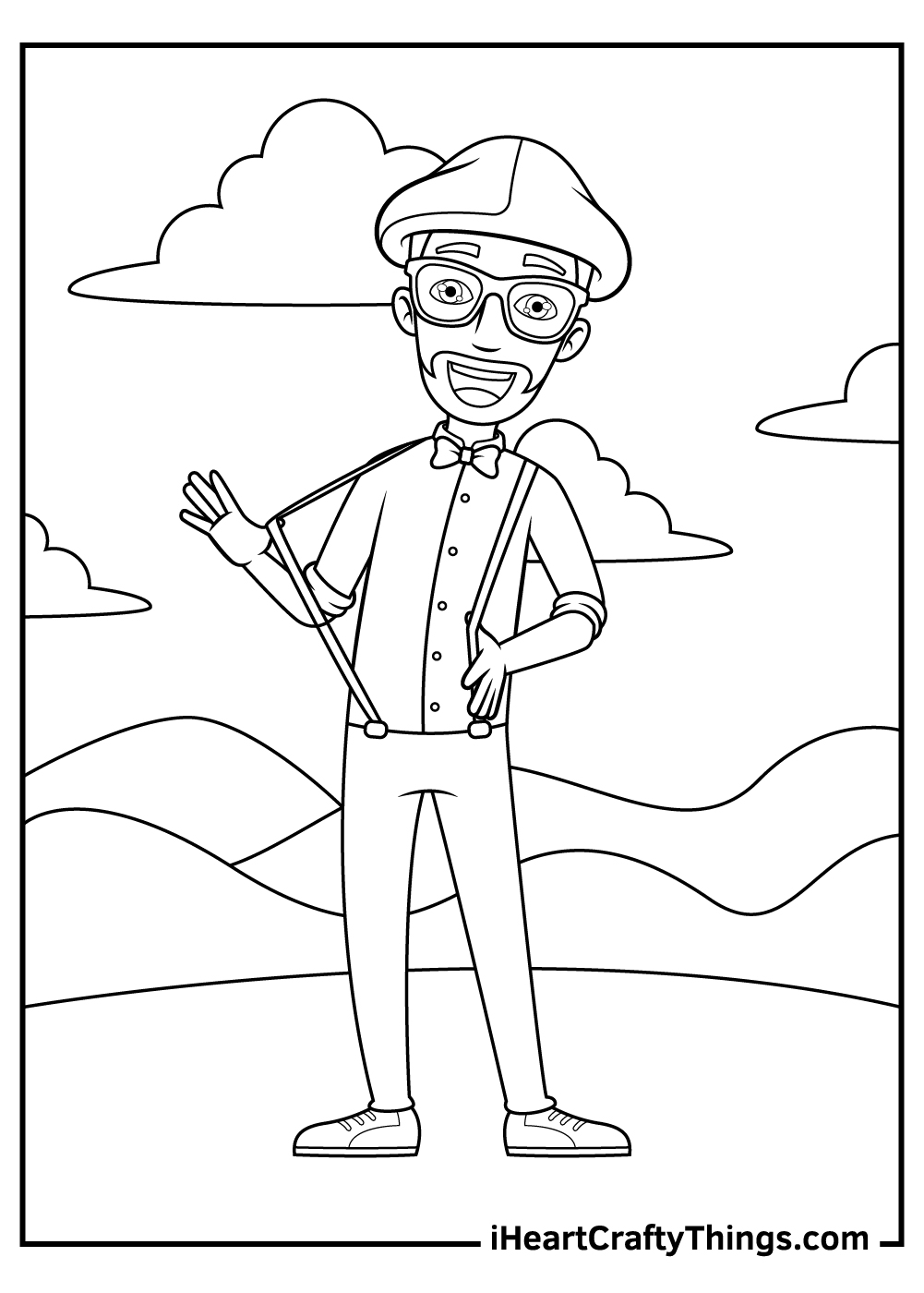 black and white blippi coloring pages printable
