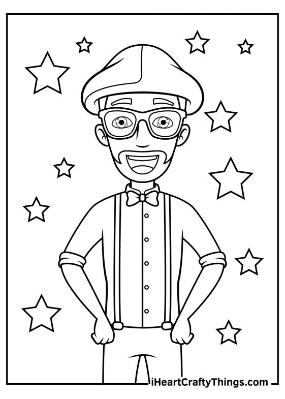 Printable Blippi Character Coloring Pages Updated 2022 