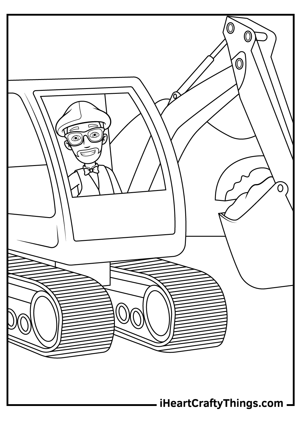 bulldozer blippi coloring pages pdf