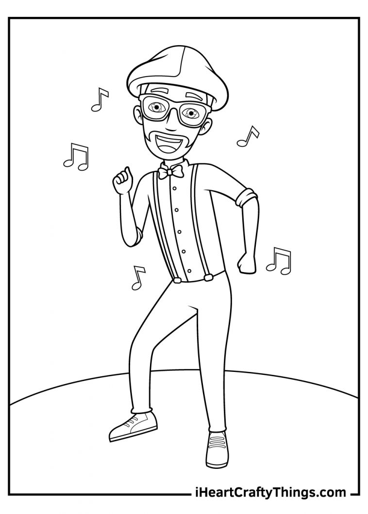 Blippi Character Coloring Page