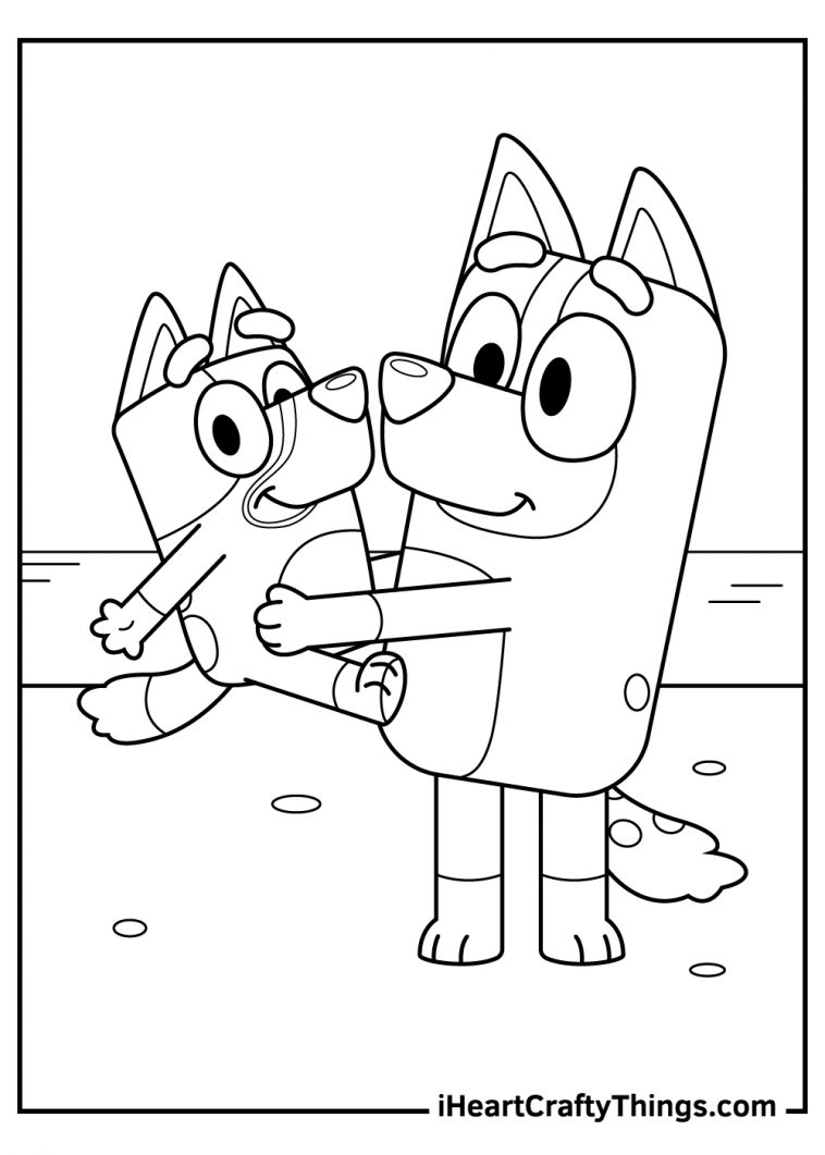 Bluey Colouring Pages Free Printable Coloring Page Blog Bluey 
