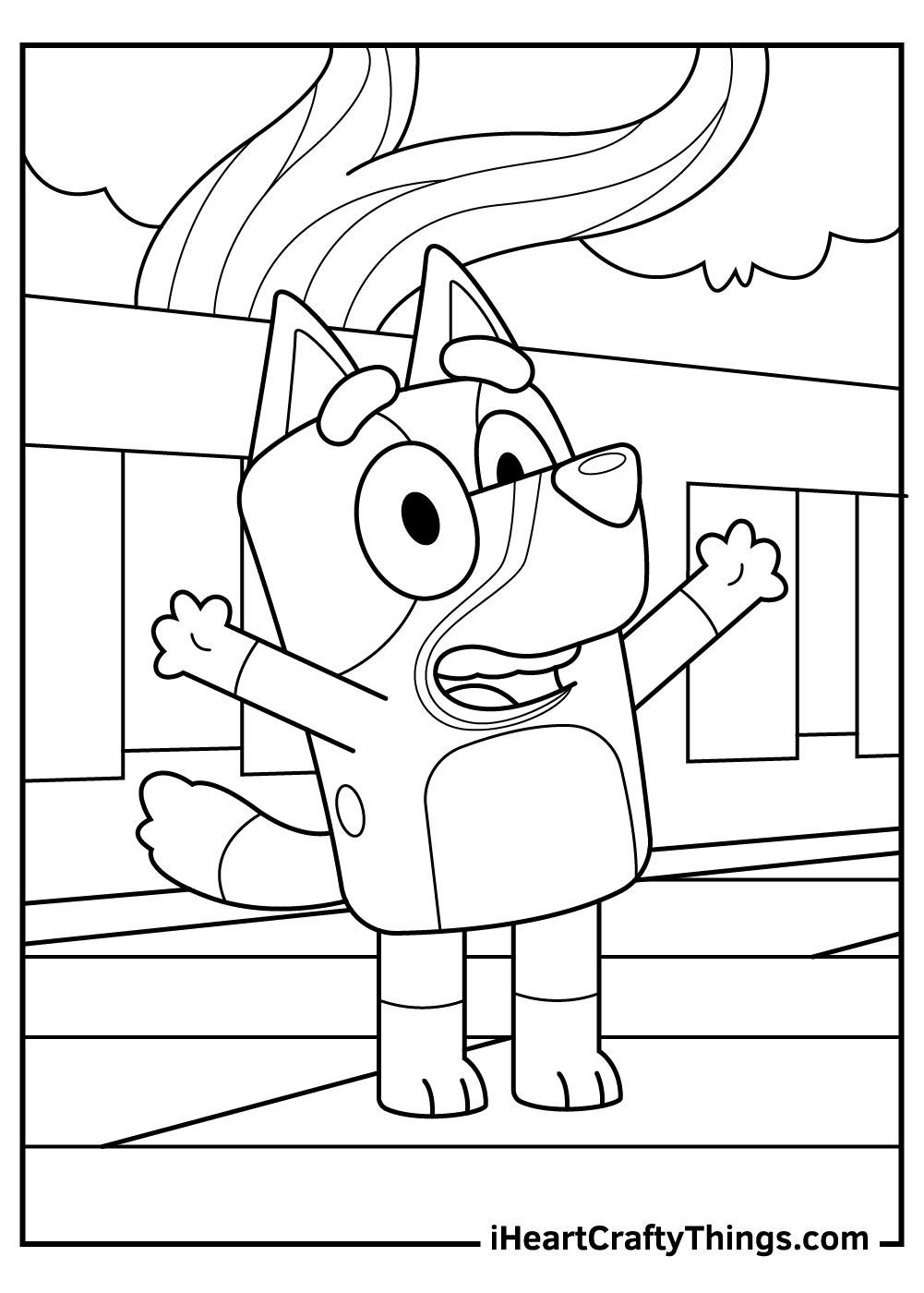 cute bluey coloring page