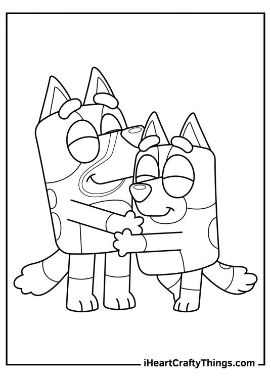 Bluey coloring pages - ventureshety