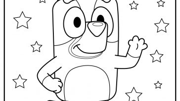 bluey coloring pages pdf image