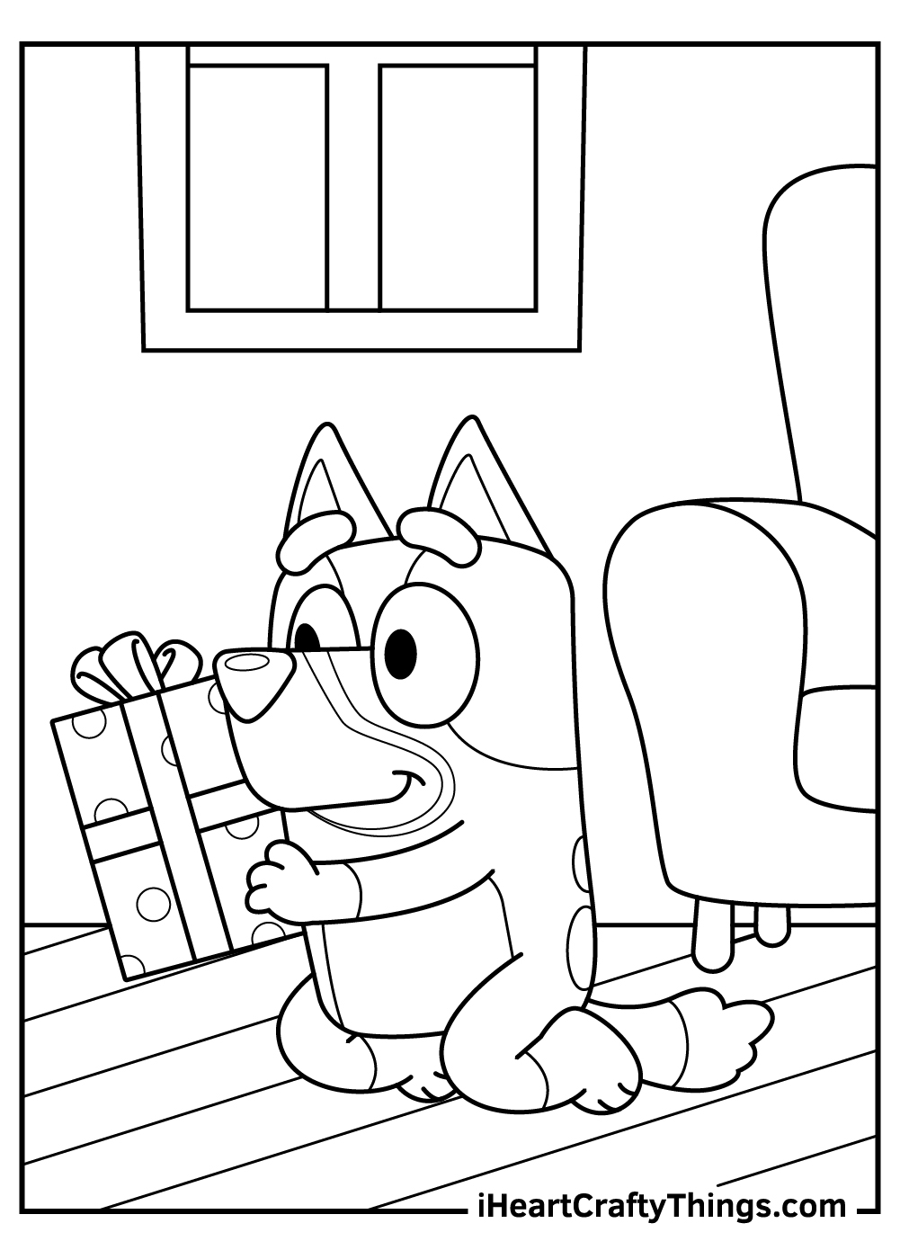 Printable Bluey And Bingo Colouring Pages